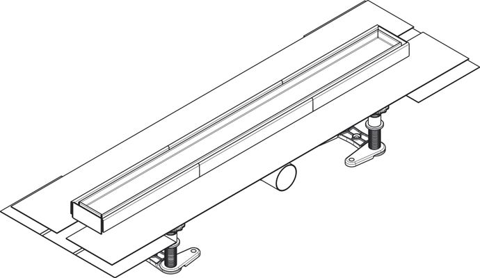 Hansgrohe Komplettset RainDrain Compact 600 mm befliesbar für flache Installation, 191 x 600 x 64 mm Bild 7
