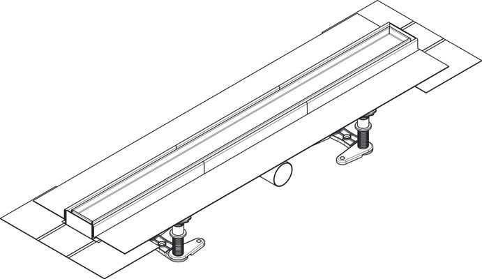 Hansgrohe Komplettset RainDrain Compact 700 mm befliesbar für flache Installation, 191 x 700 x 64 mm Bild 7