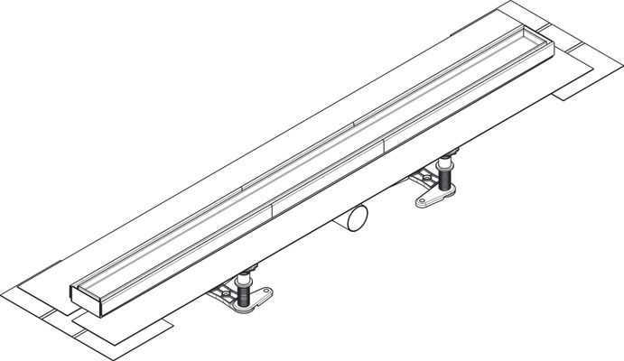 Hansgrohe Komplettset RainDrain Compact 900 mm befliesbar für flache Installation, 191 x 900 x 64 mm Bild 7