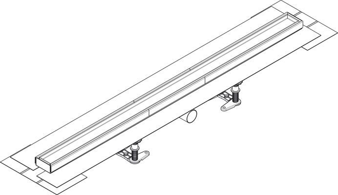 Hansgrohe Komplettset RainDrain Compact 1000 mm befliesbar für flache Installation, 191 x 1000 x 64 mm Bild 7