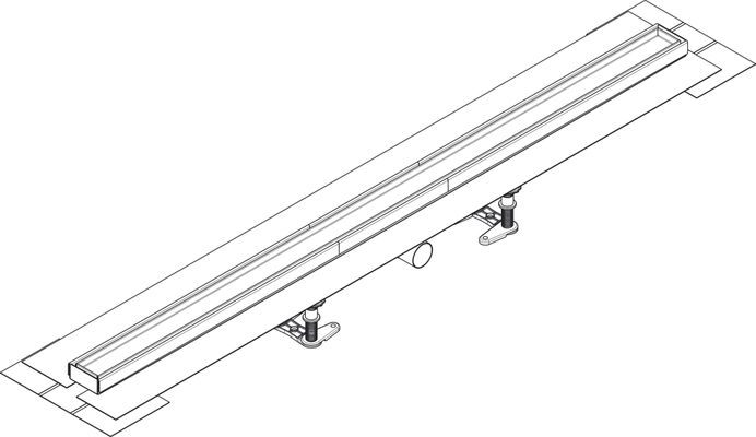 Hansgrohe Komplettset RainDrain Compact 1200 mm befliesbar für flache Installation, 191 x 1200 x 64 mm Bild 7