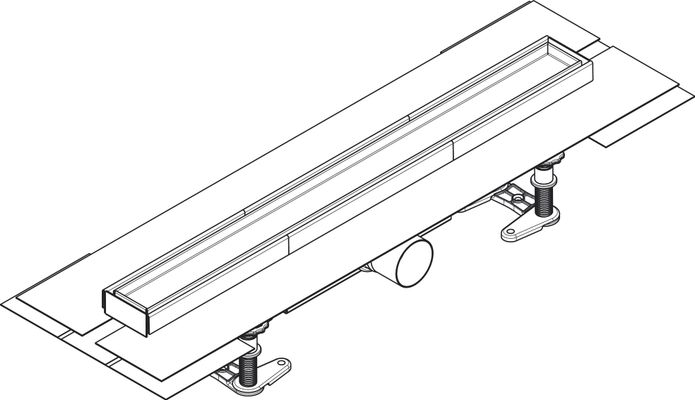 Hansgrohe Komplettset RainDrain Compact 600 mm befliesb.Standardinstallation BST, 200 x 600 x 64 mm Bild 7