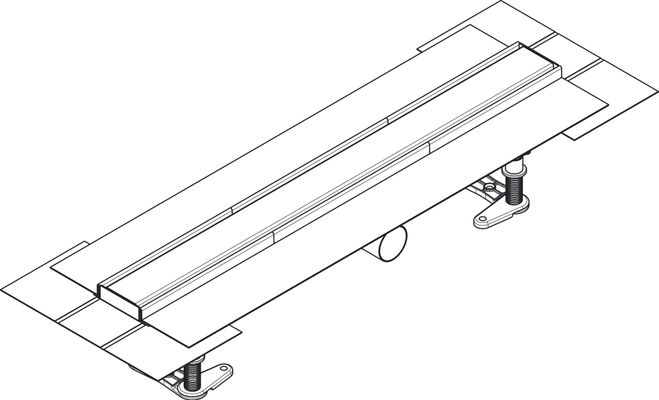 Hansgrohe Komplettset RainDrain Compact 600 mm für flache Installation BST, 181 x 600 x 77 mm Bild 10
