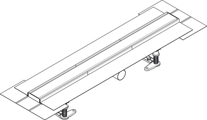 Hansgrohe Komplettset RainDrain Compact 700 mm für flache Installation BST, 181 x 700 x 77 mm Bild 10