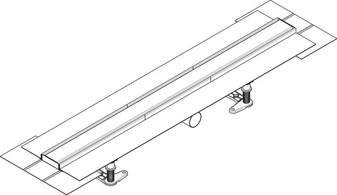Hansgrohe Komplettset RainDrain Compact 800 mm für flache Installation BST, 181 x 800 x 77 mm Bild 15