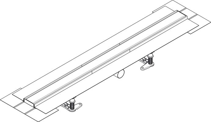 Hansgrohe Komplettset RainDrain Compact 900 mm für flache Installation BST, 181 x 900 x 77 mm Bild 10