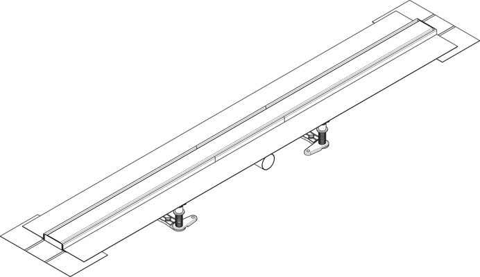 Hansgrohe Komplettset RainDrain Compact 1200 mm für flache Installation BST, 181 x 1200 x 77 mm Bild 10