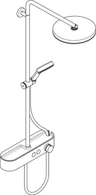 Hansgrohe Showerpipe Pulsify S 260 1-strahlig EcoSmart, mit AP-Brausethermostat, 1137 x 413 x 591 mm, Farbe chrom Bild 13