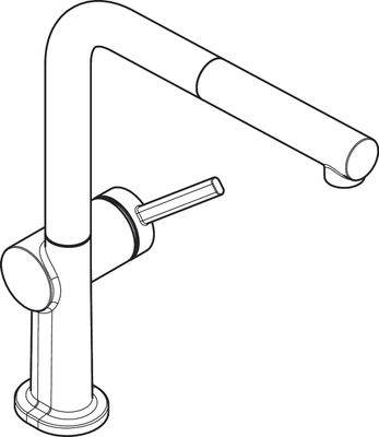 Hansgrohe Spültischmischer 270 Talis M54 Ausziehauslauf 1jet BBC, Farbe black chrome Bild 5