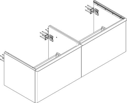 Hansgrohe Waschtischunterschrank Xelu Q DGM 1560 x 540 mm mit 2SK für Kons.mit AWT ge MSW, 495 x 1560 x 570 mm, Farbe diamantgrau Bild 5