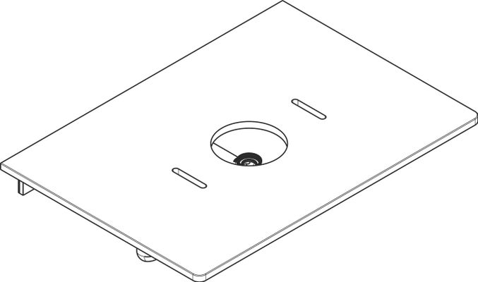 Hansgrohe Konsole Xelu Q 780 x 540 mm mit Aus.mittig für AWT, ohne Hahnloch ECHN, 780 x 550 mm Bild 3