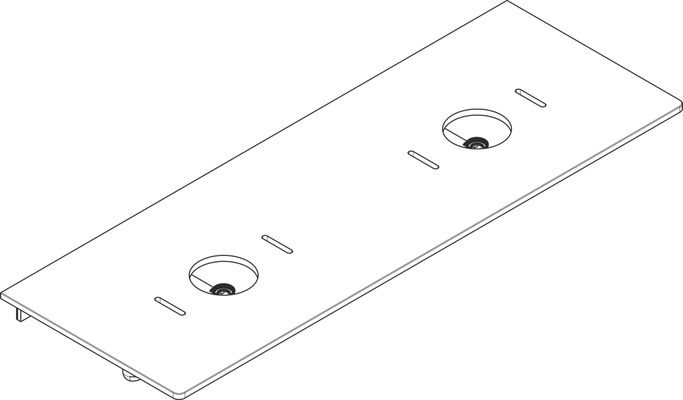 Hansgrohe Konsole Xelu Q 1560 x 540 mm, mit 2 Ausschnitten, für AWT ohne Hl.DGM, 1560 x 550 mm Bild 4