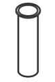 Hansgrohe gerades Rohr, mit Bord, 32 mm, L = 300 mm, Farbe schwarz Bild 3