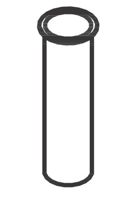 Hansgrohe gerades Rohr, mit Bord, 32 mm, L = 300 mm, Farbe schwarz Bild 3