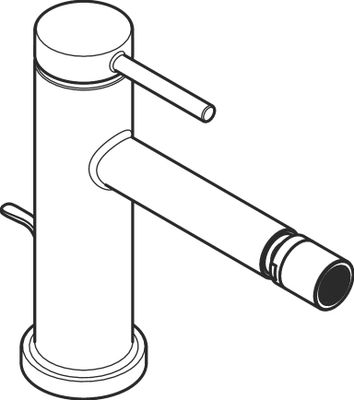 Hansgrohe Bidetmischer Tecturis S, mit Zugstangen-Ablaufgarnitur BBR, Farbe schwarz, chrom Bild 5