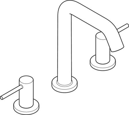 Hansgrohe 3-Loch WTA 150 Tecturis S, mit Push-Open Ablaufgarnitur MW, Farbe weiß Bild 6