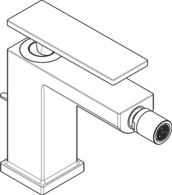 Hansgrohe Bidetmischer Tecturis E, mit Zugstangen-Ablaufgarnitur MW, Farbe weiß Bild 5