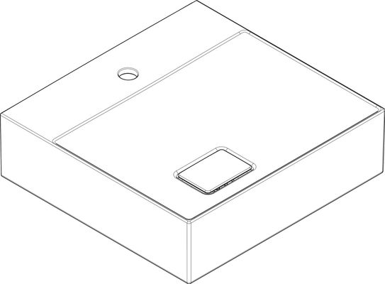 Hansgrohe Aufsatzwaschtisch ge Xevolos E 500 x 480 mm mit Hahnl.ohne ÜBL SmartClean we, 190 x 480 mm, Farbe weiß Bild 11
