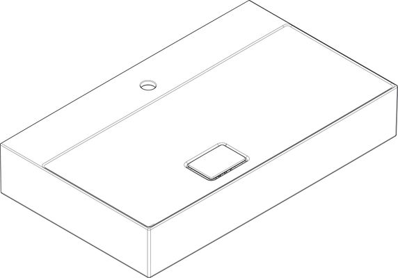 Hansgrohe Waschtisch Xevolos E 800 x 480 mm mit Hahnloch ohne Überlauf, SmartClean weiss, 190 x 480 mm, Farbe weiß Bild 6
