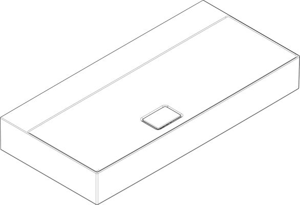 Hansgrohe Waschtisch Xevolos E 1000 x 480, ohne Hahnloch / Überlauf, SmartClean weiss, 190 x 480 mm, Farbe weiß Bild 6