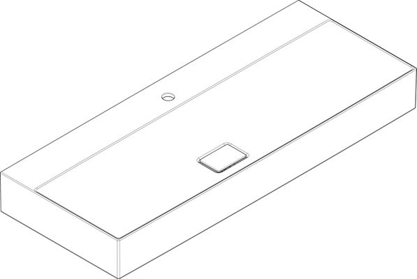 Hansgrohe Aufsatzwaschtisch ge Xevolos E 1200 x 480 mm mit Hahnl.ohne Überl.SmartClean we, 190 x 480 mm, Farbe weiß Bild 6