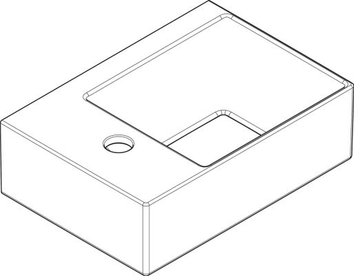 Hansgrohe Handwaschbecken Xevolos E 360 x 250 mm mit Hah.links ohne Überlauf, SmartClean weiss, 171 x 250 mm, Farbe weiß Bild 5