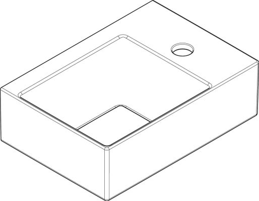 Hansgrohe Handwaschbecken Xevolos E 360 x 250 mm mit Hah.rechts ohne Überlauf, SmartClean weiss, 110 x 250 mm, Farbe weiß Bild 7