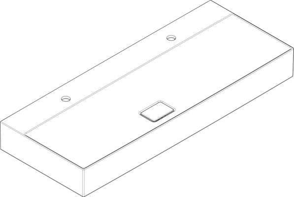 Hansgrohe Waschtisch Xevolos E 1200 x 480 mm mit 2 Hahnl.ohne Überlauf, SmartClean weiss, 190 x 480 mm, Farbe weiß Bild 6