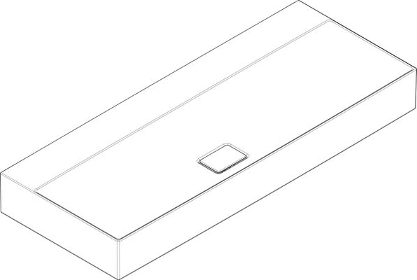 Hansgrohe Waschtisch Xevolos E 1200 x 480 mm, ohne Überlauf, SmartClean weiss, 190 x 480 mm, Farbe weiß Bild 6