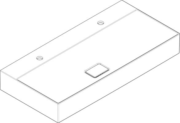 Hansgrohe Aufsatzwaschtisch ge Xevolos E 1000 x 480 mm mit 2 Hahnl.ohne ÜBL SmartClean we, 190 x 480 mm, Farbe weiß Bild 6