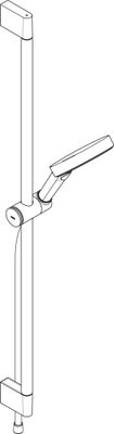 Hansgrohe Brauseset Rainfinity 130 3jet EcoSm Unica S Puro Typ 90 Push Schieber BBC, Farbe black chrome Bild 4