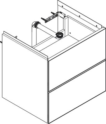 Hansgrohe Waschtischunterschrank Xevolos E MW 580 / 475 mm, mit 2 Schubkaesten, für WT TDG, Farbe textil dunkelgrau Bild 4