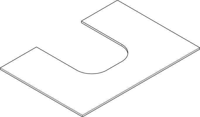 Hansgrohe Konsole Xevolos E 780 / 550 mm mit Ausschnit.mi.für WTge 600 / 480 mm, 780 x 550 mm, Farbe weiß Bild 4