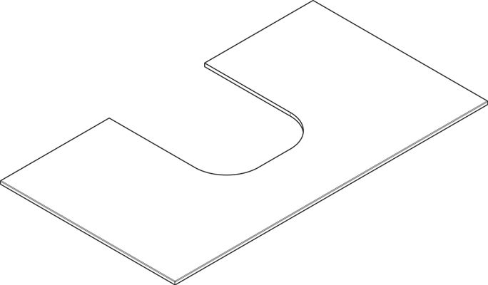 Hansgrohe Konsole Xevolos E 980 / 550 mm mit Ausschnit.mi.für WTge 600 / 480 mm, 980 x 550 mm, Farbe weiß Bild 4