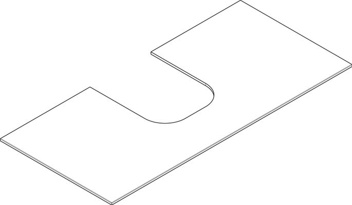 Hansgrohe Konsole Xevolos E 1180 / 550 mm mit Ausschnit.mi.für WTge 600 / 480 mm SBma, 1180 x 550 mm Bild 3