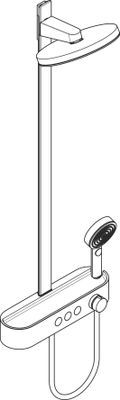 Hansgrohe Showerpipe Pulsify S 260 2-strahlig, mit AP-Brausethermostat, 1104 x 413 x 276 mm, Farbe chrom Bild 49