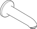 Hansgrohe Wanneneinlauf Talis, Talis S, Metris E2 DN 20 Ausladung 159 mm, verchromt, 147 mm, Farbe hochglanz Bild 4