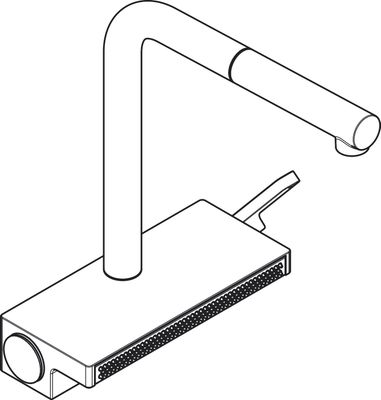 Hansgrohe Spültischmischer 250 Aquno Select M81 Ausziehauslauf 2jet matt, 281 mm, Farbe schwarz Bild 7