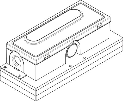 Hansgrohe GK Duschrinnen AXOR uBox universal Ablaufgehaeuse, für Standardinstallation, 87 x 343 x 139 mm Bild 4