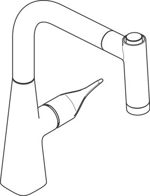 Hansgrohe Spültischmischer 220 Metris M71 Ausziehbrause 2jet sBox, 332 mm, Farbe chrom Bild 7