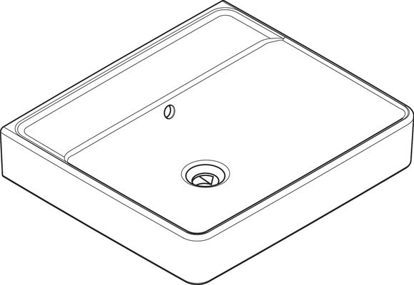 Hansgrohe Waschtisch Xanuia Q 550 x 480 mm, ohne Hahnloch mit Überlauf weiss, 170 x 480 mm, Farbe weiß Bild 6