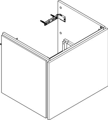 Hansgrohe Waschtischunterschrank Xilesa E 1 SK Waschtisch SGma, 580 x 470 mm, Farbe schiefergrau Bild 5