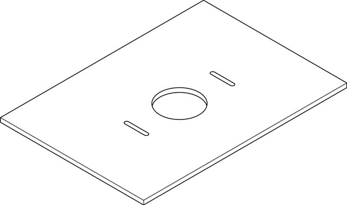 Hansgrohe Konsole Xilesa E mit Ausschnitt mitt.Aufsatzwasch.ohne Hl ECHK, 780 x 550 mm, Farbe eiche kaschmir Bild 3