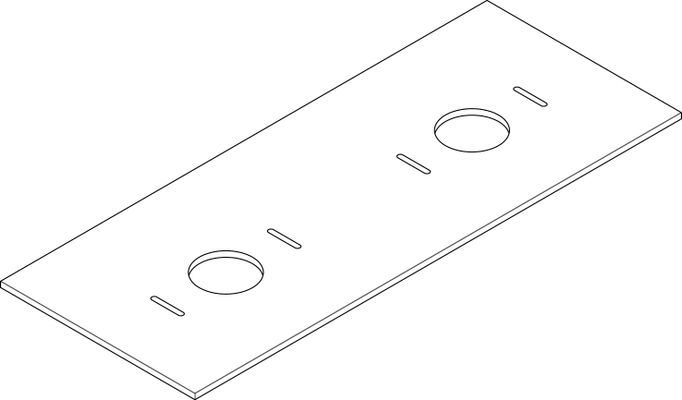 Hansgrohe Konsole Xilesa E mit 2 Ausschnitten Aufsatzwasch.ohne Hl SGma, 1375 x 550 mm, Farbe schiefergrau Bild 3