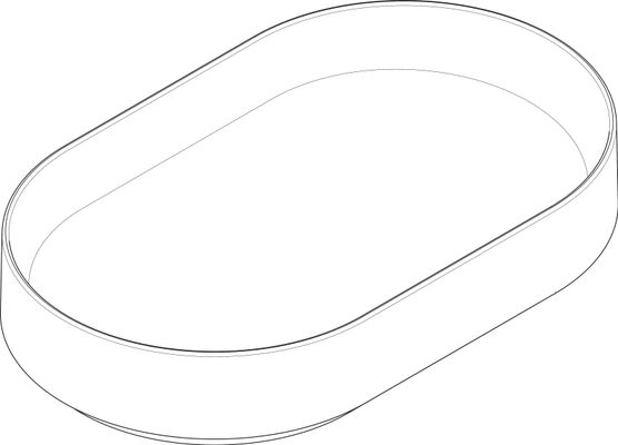 Hansgrohe Aufsatzwaschtisch Xuniva Evo U ohne Hl. u.Ül SMC / HYE we, 650 x 400 mm, Farbe weiß Bild 4