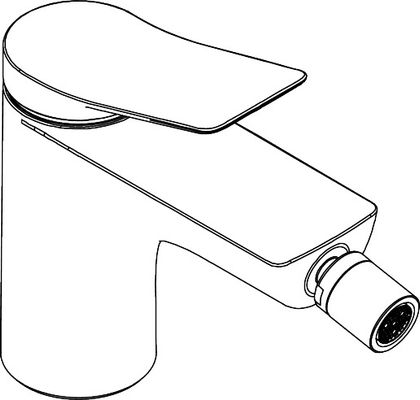 Hansgrohe Bidetmischer Vivenis mit Zugstangen-Ablaufgarnitur matt, Farbe schwarz Bild 5