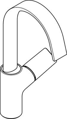 Hansgrohe Waschtischmischer 210 Vivenis, mit Schwenkauslauf, ohne Ablaufgarn.MW, Farbe weiß Bild 6