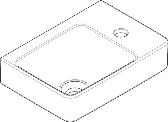 Hansgrohe Handwaschbecken Xelu Q mit Ablage rechts, Hahnloch ohne Überlauf, 360 x 250 mm, Farbe weiß Bild 3