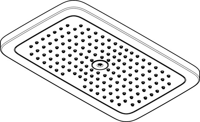 Hansgrohe Kopfbrause Croma E 280 1jet, Brausekopf 280 mm, verchromt, 72 x 280 x 170 x 170 mm, Farbe chrom Bild 12