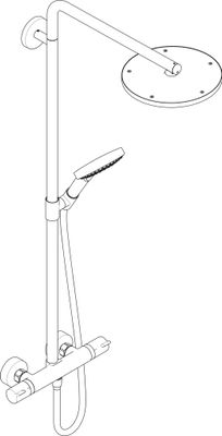 Hansgrohe Showerpipe Raindance Select S 240 1jet PowderRain BBC, 1109 x 305 x 582 mm, Farbe black chrome Bild 9